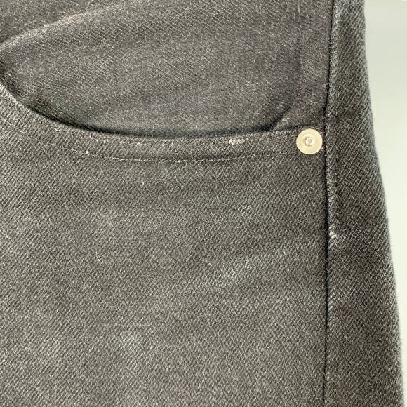 TUKI Size XL Black Twill Cotton Straight Five Pockets Jeans - Picture 6 of 7
